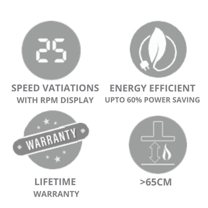 Elica 75 cm Wall Mounted Chimney Ismart Series ISMART KITTY LTW 75 NERO + Elica 75 cm 3 Burner Hob Direct Flame Series FLEXI DFS FB 3B 75 DX