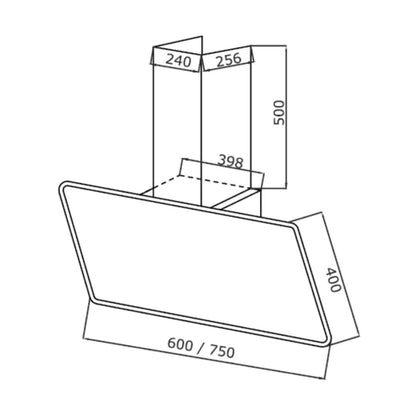 Elica 75 cm Wall Mounted Chimney Ismart Series ISMART KITTY LTW 75 NERO