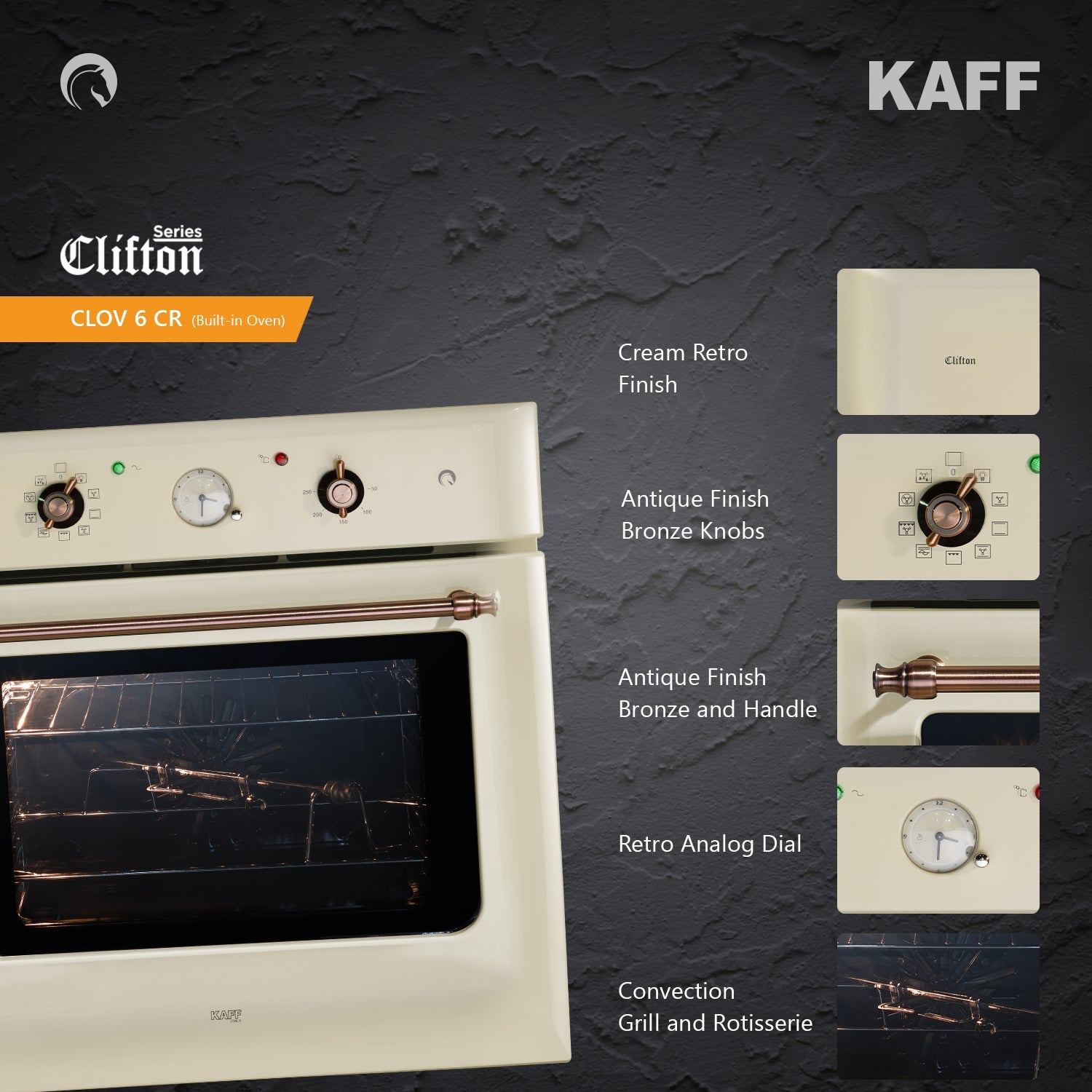 Kaff Built In Oven OV 81 ZNSC + Kaff Built-In Microwave KMW HN 6 BLK