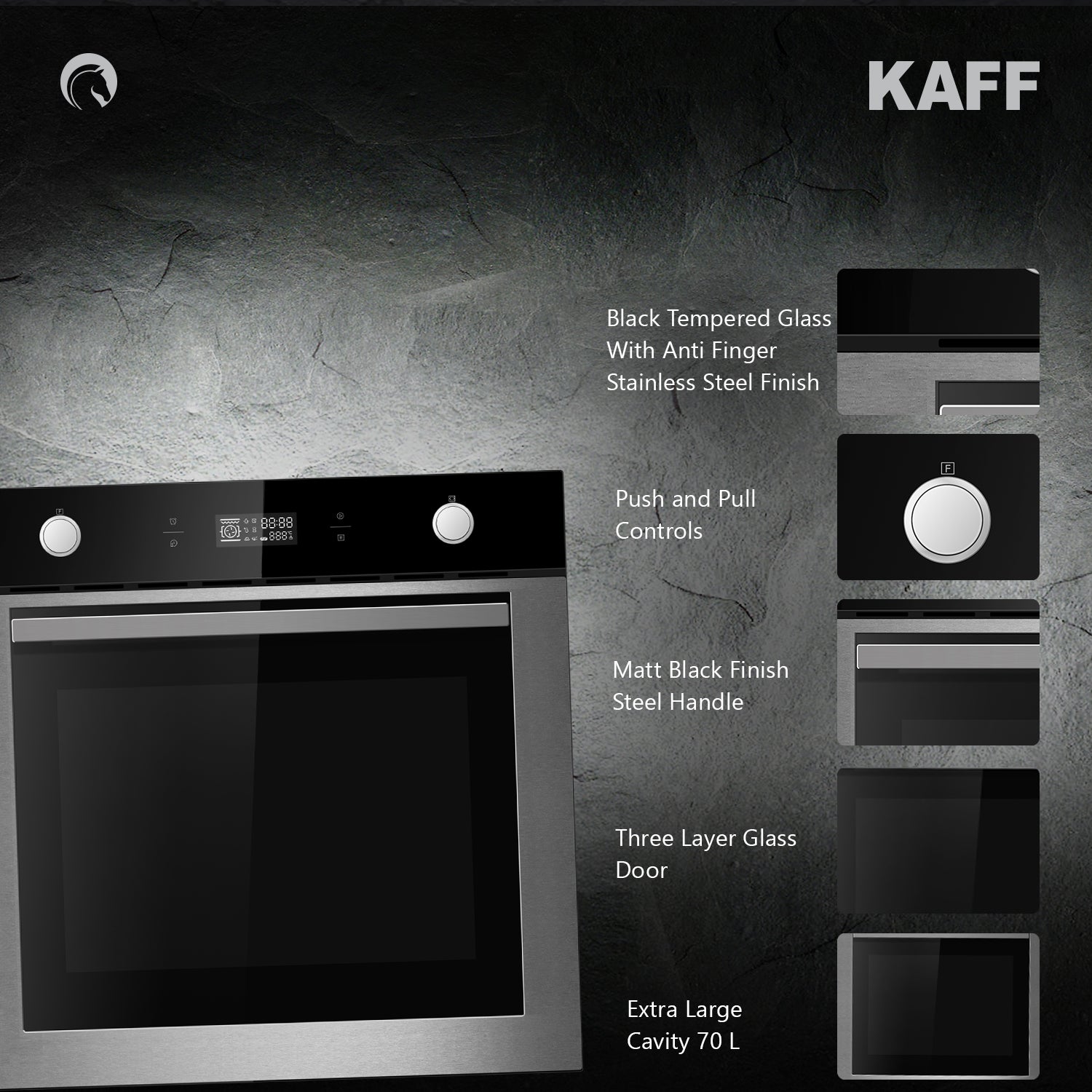 Faber Built In Oven with Steam Assist FBIO 80L 10F GLM WITH STEAMER + Faber Built-In Convection Microwave FBI MWO 34 CGS BK