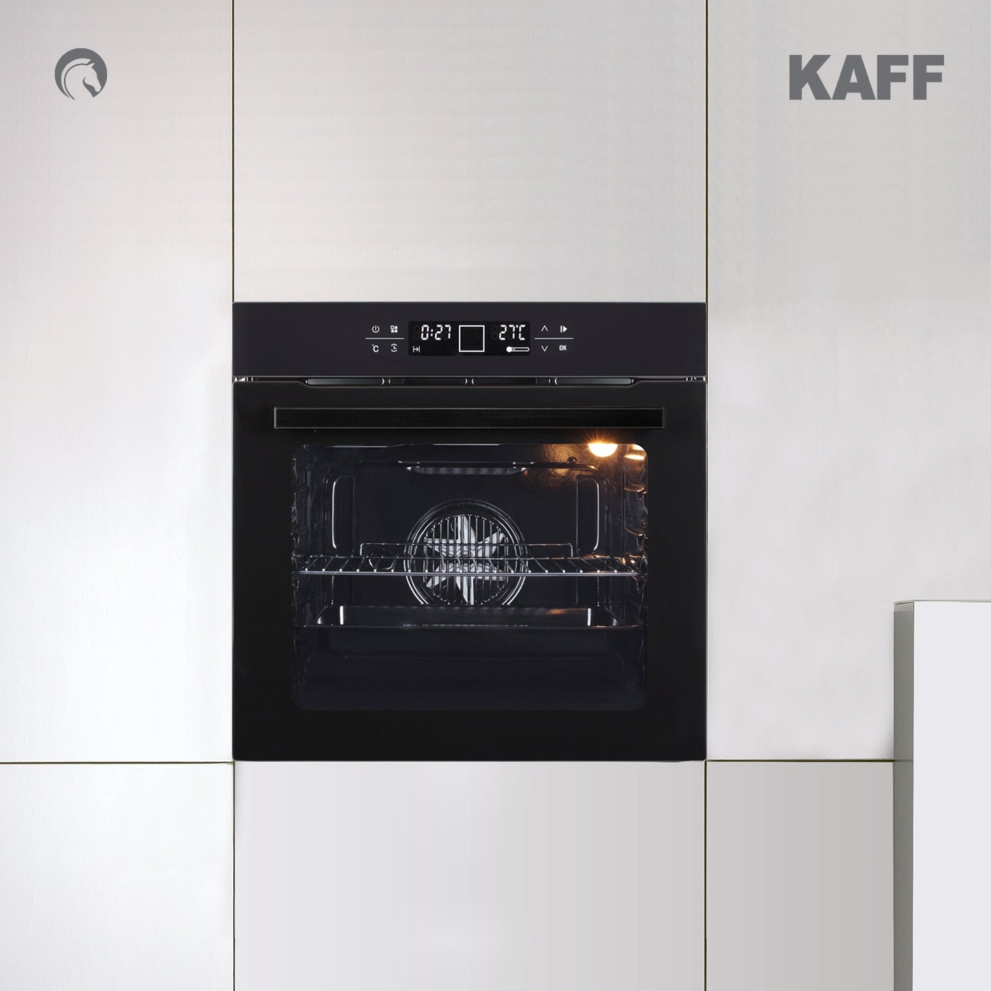 Kaff Built In Oven OV 81TC BL + Kaff Built-In Microwave KMW HN 6 BLK