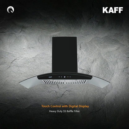 Kaff 90 cm Wall Mounted Chimney Dry Heat Auto clean LIZ DHC 90