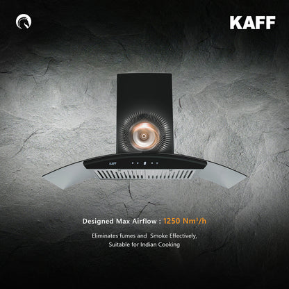 Kaff 90 cm Wall Mounted Chimney Dry Heat Auto clean LIZ DHC 90