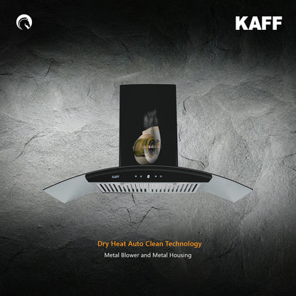Kaff 90 cm Wall Mounted Chimney Dry Heat Auto clean LIZ DHC 90