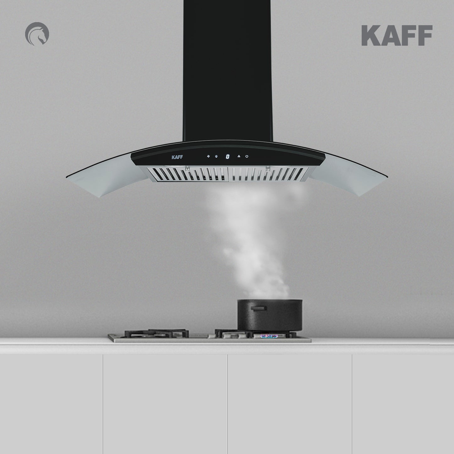 Kaff 90 cm Wall Mounted Chimney Dry Heat Auto clean LIZ DHC 90