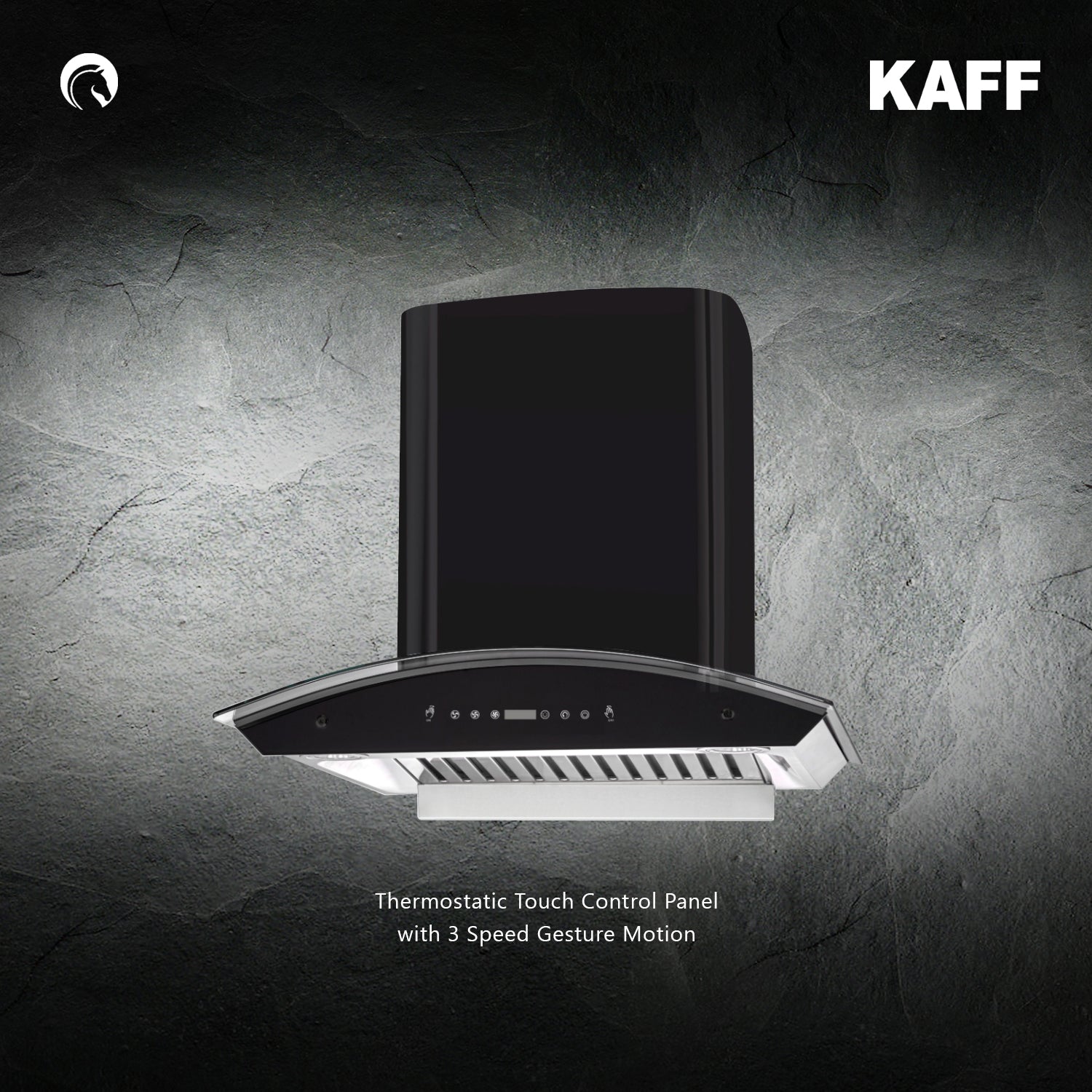 Kaff 60 cm Wall Mounted Chimney Dry Heat Auto clean PRIMA TX DHC 60