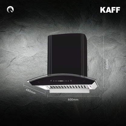 Kaff 60 cm Wall Mounted Chimney Dry Heat Auto clean PRIMA TX DHC 60