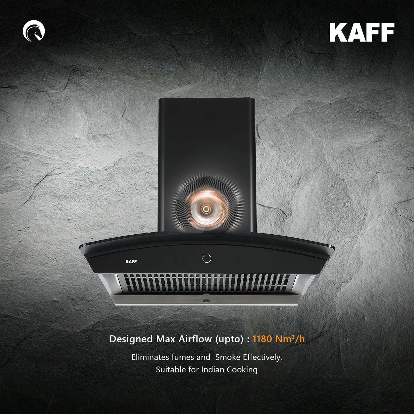 Kaff 60 cm Wall Mounted Chimney Filterless Series ROVER DHC 60