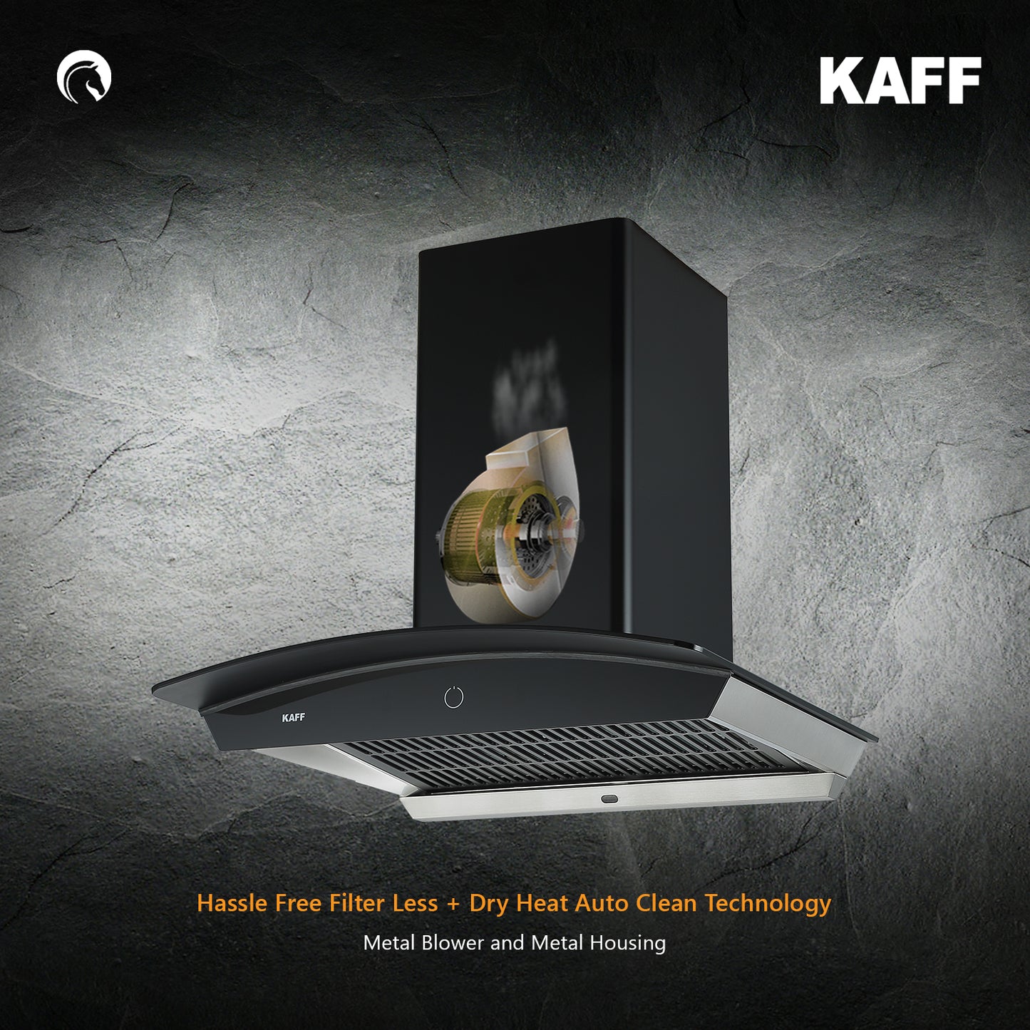 Kaff 60 cm Wall Mounted Chimney Filterless Series ROVER DHC 60