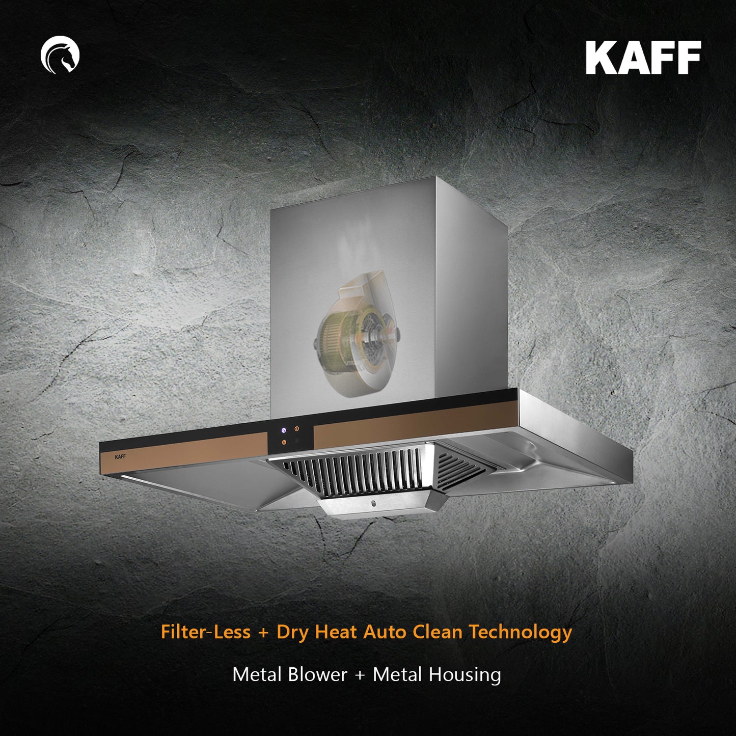 Kaff 90 cm Wall Mounted Chimney Filterless Series VIOLA DHC 90