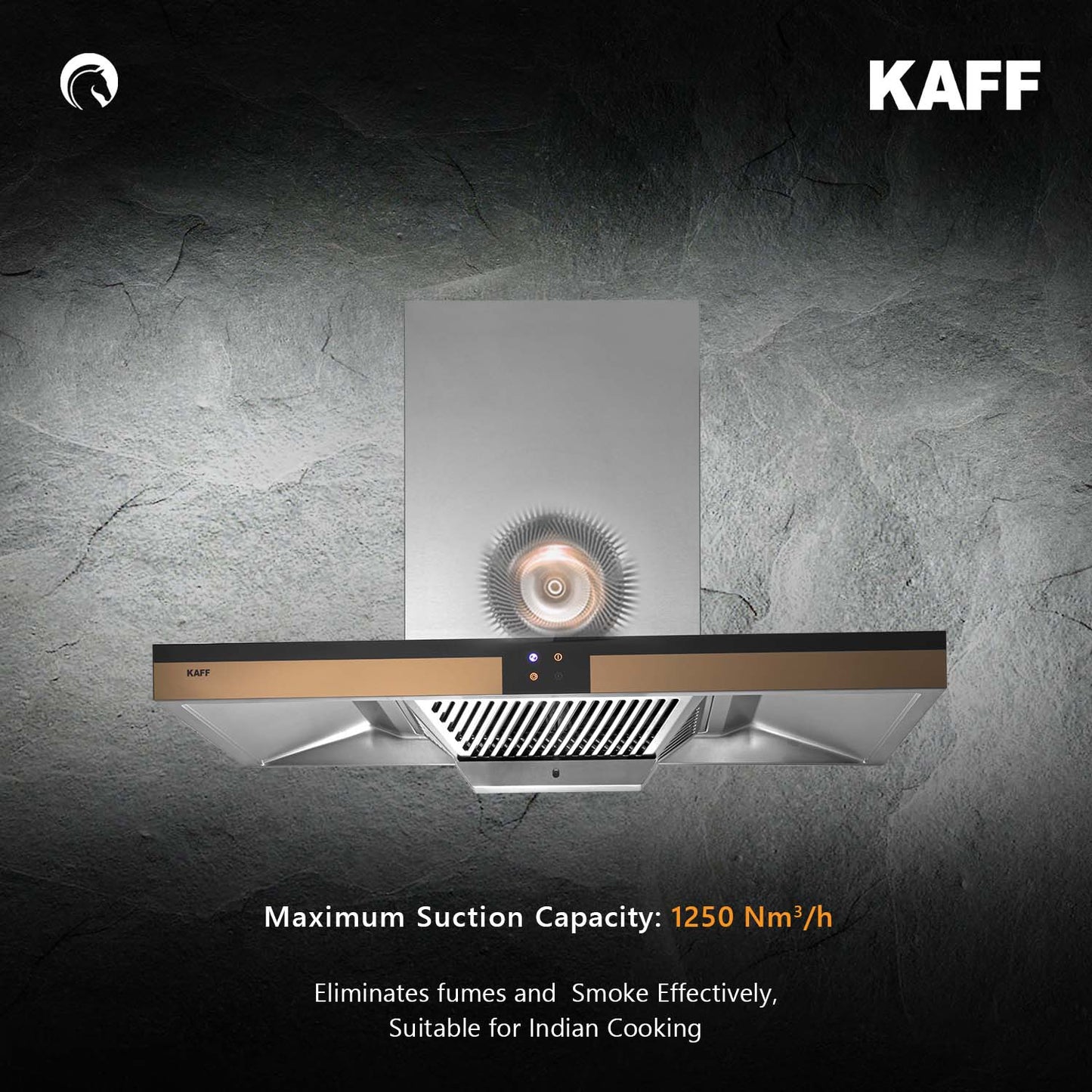 Kaff 90 cm Wall Mounted Chimney Filterless Series VIOLA DHC 90