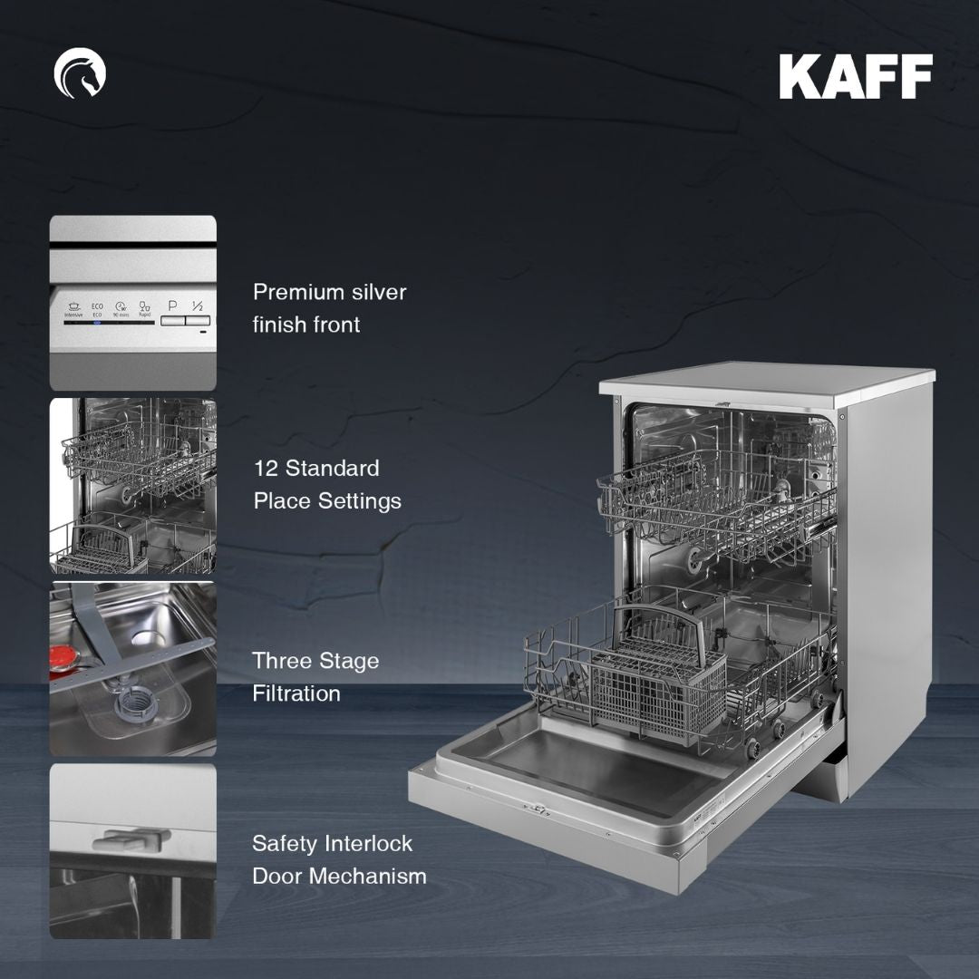 Kaff Free Standing Dishwasher DW CENTRA 60 with 12 Place Settings