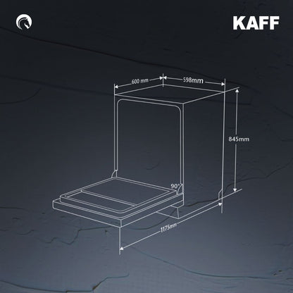 Kaff Free Standing Dishwasher DW CENTRA 60 with 12 Place Settings