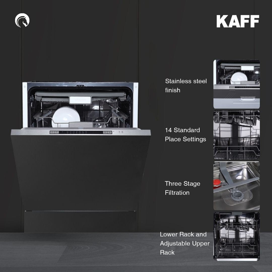Kaff Built In Dishwasher DW SPECTRA 60 with 12 Place Settings
