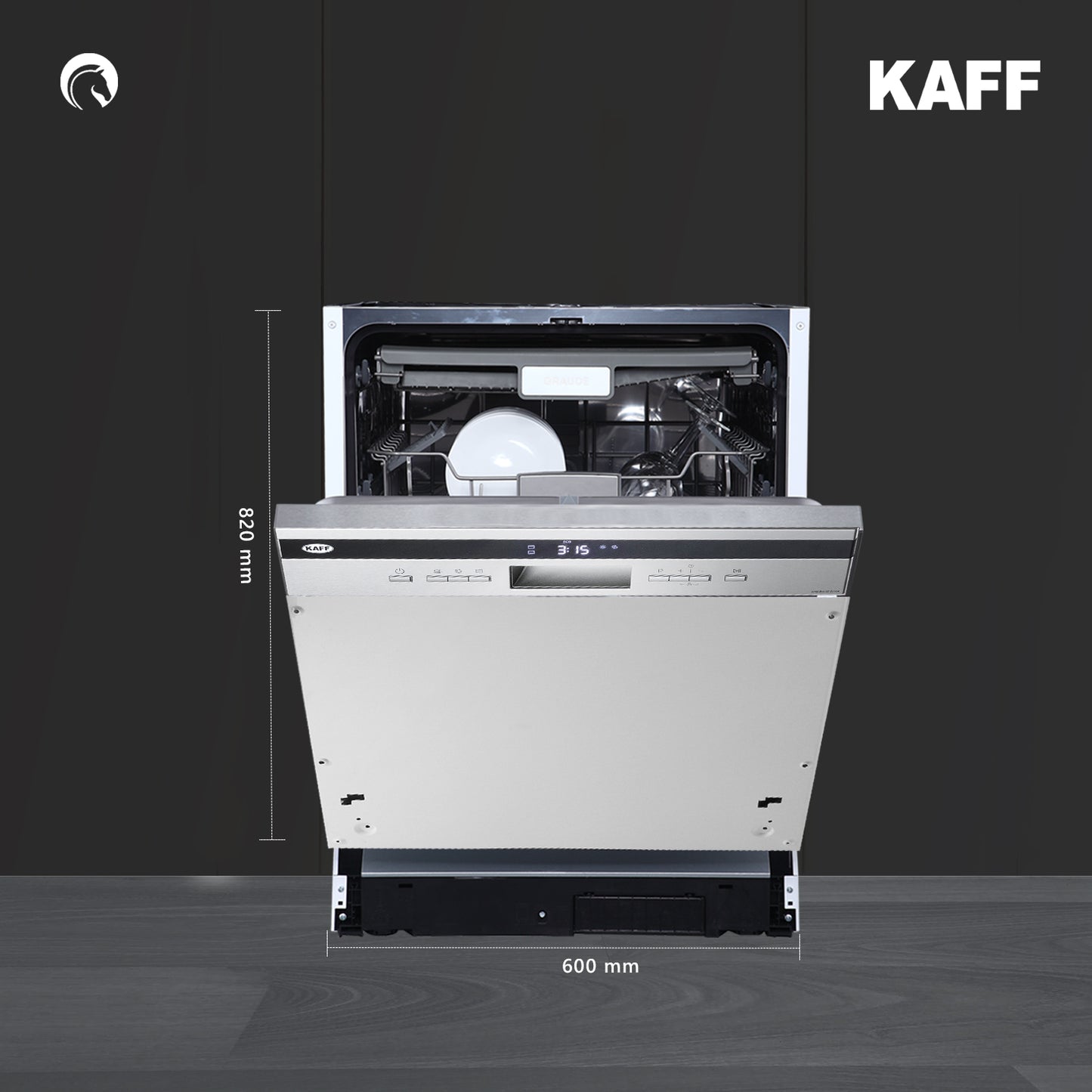 Kaff Built In Dishwasher KDW BIN 60 INTRA with 14 Place Settings