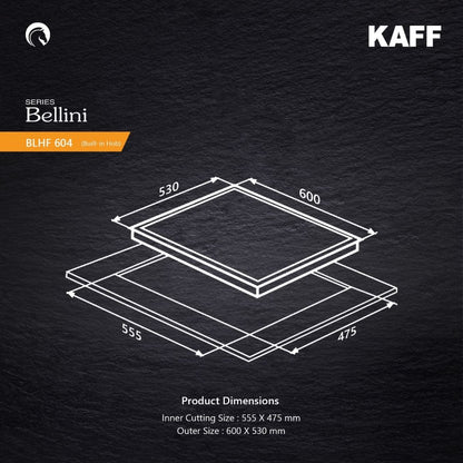 Kaff 60 cm 4 Burner Hob Bellini F BLHF 604X
