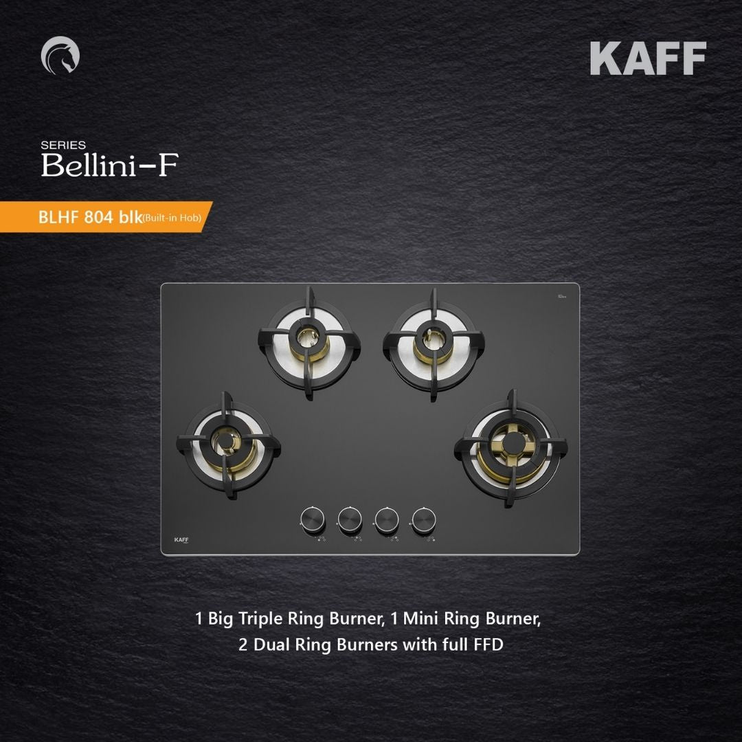 Kaff 80 cm 4 Burner Hob Bellini F BLHF 804X BL
