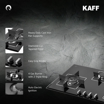 Kaff 77 cm 4 Burner Hob Collection Range KHNY 77 2TR