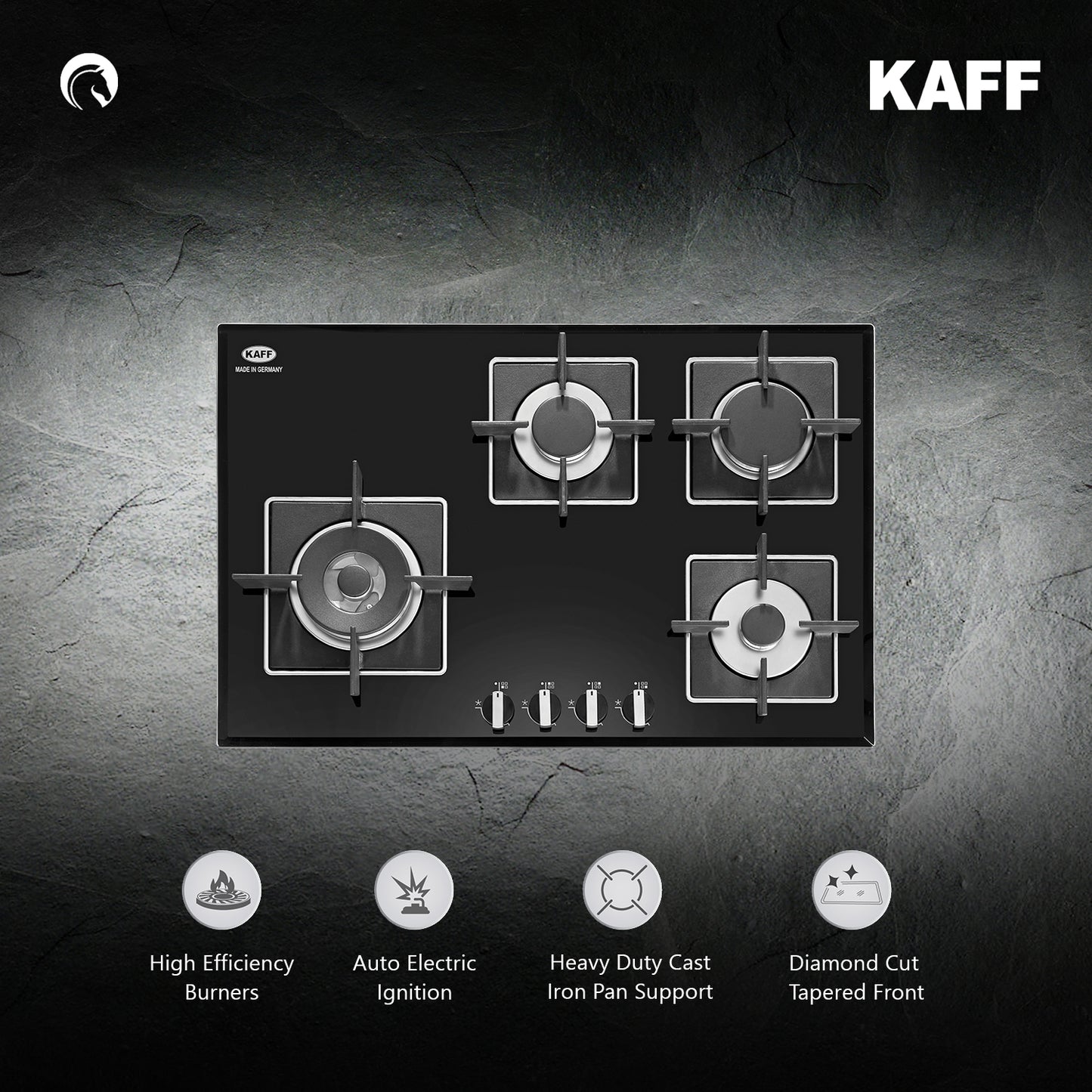 Kaff 77 cm 4 Burner Hob Collection Range KHNY 77 2TR