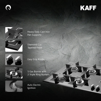 Kaff 90 cm 5 Burner Hob Collection Range KHNY 90 2TR