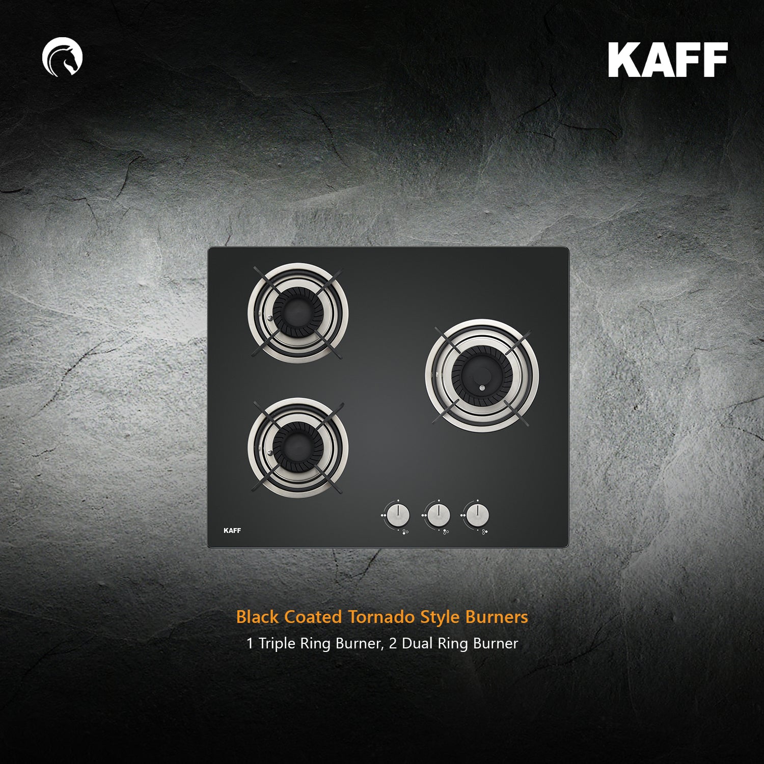 Kaff 60 cm 3 Burner Hob Crista CRH 603