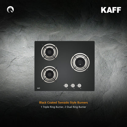 Kaff 60 cm 3 Burner Hob Crista CRH 603