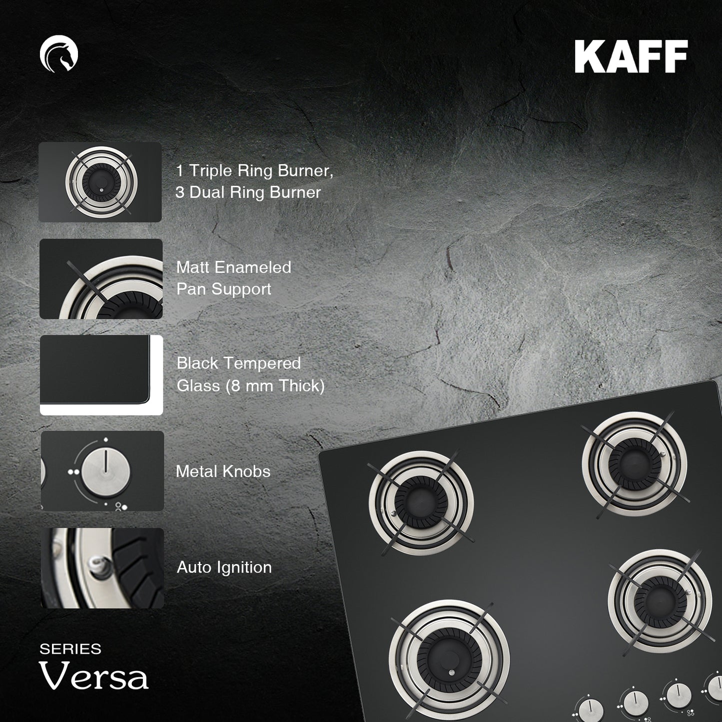 Kaff 60 cm 4 Burner Hob Crista CRH 604