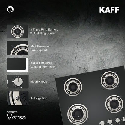 Kaff 60 cm 4 Burner Hob Crista CRH 604