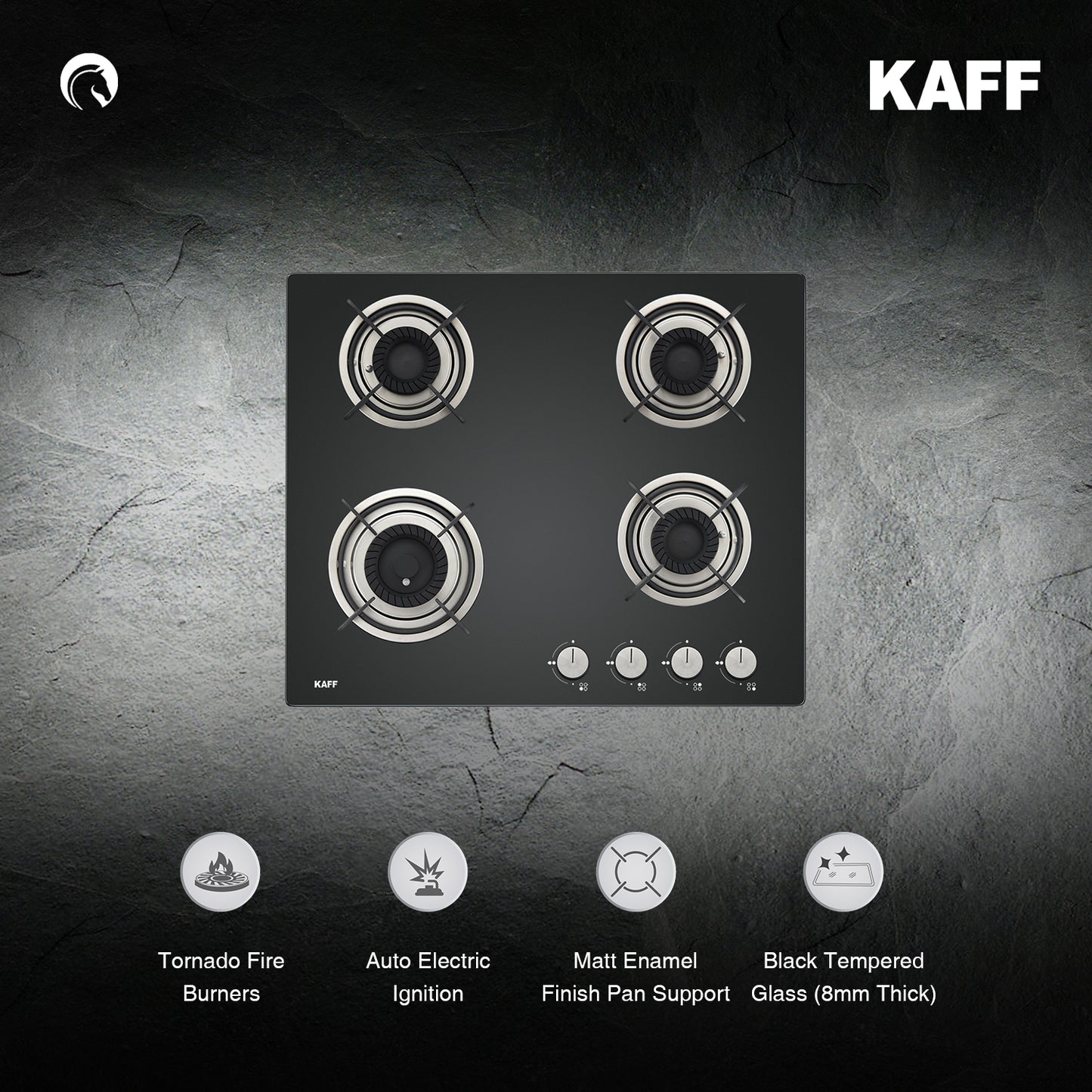 Kaff 60 cm 4 Burner Hob Crista CRH 604