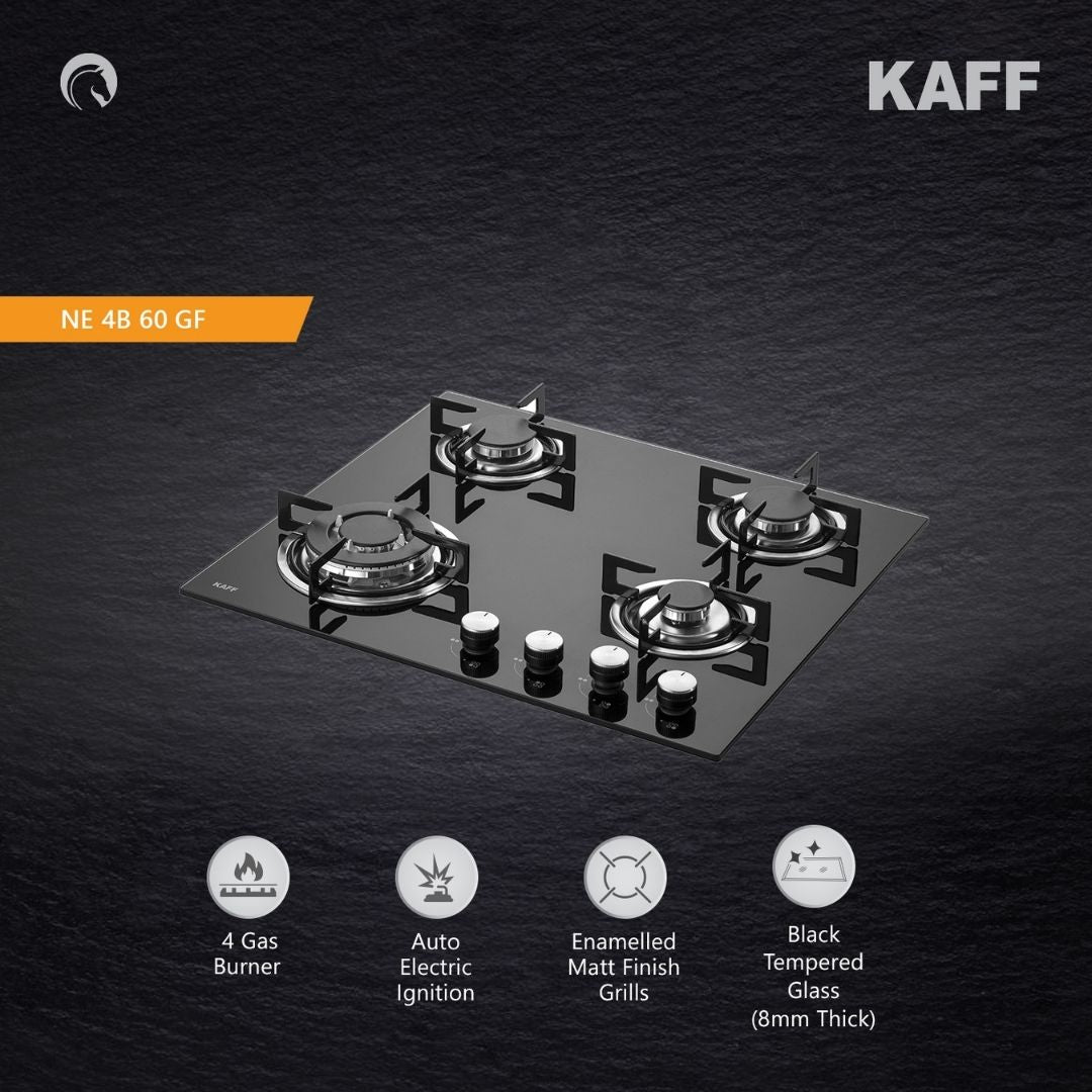 Kaff 60 cm 4 Burner Hob Essential Range NE 4B 60 GFX