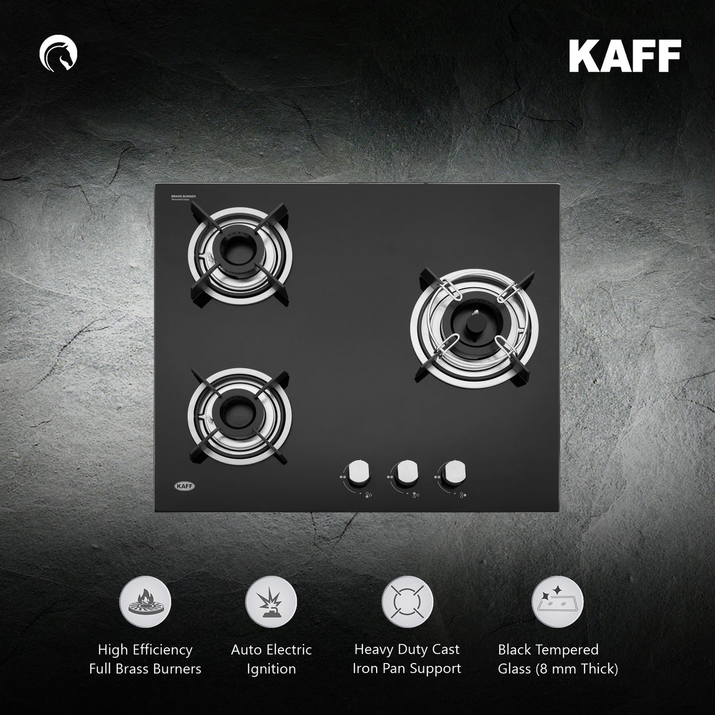 Kaff 60 cm 3 Burner Hob HBR HBR 603B