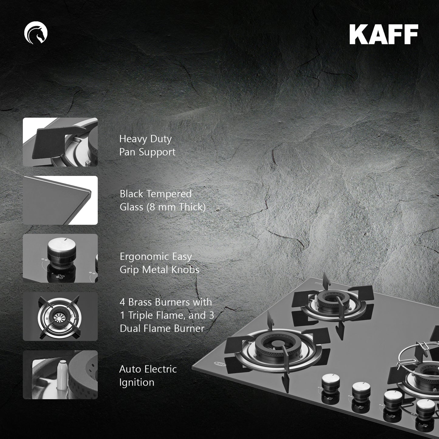 Kaff 60 cm 4 Burner Hob HBR HBR 604A