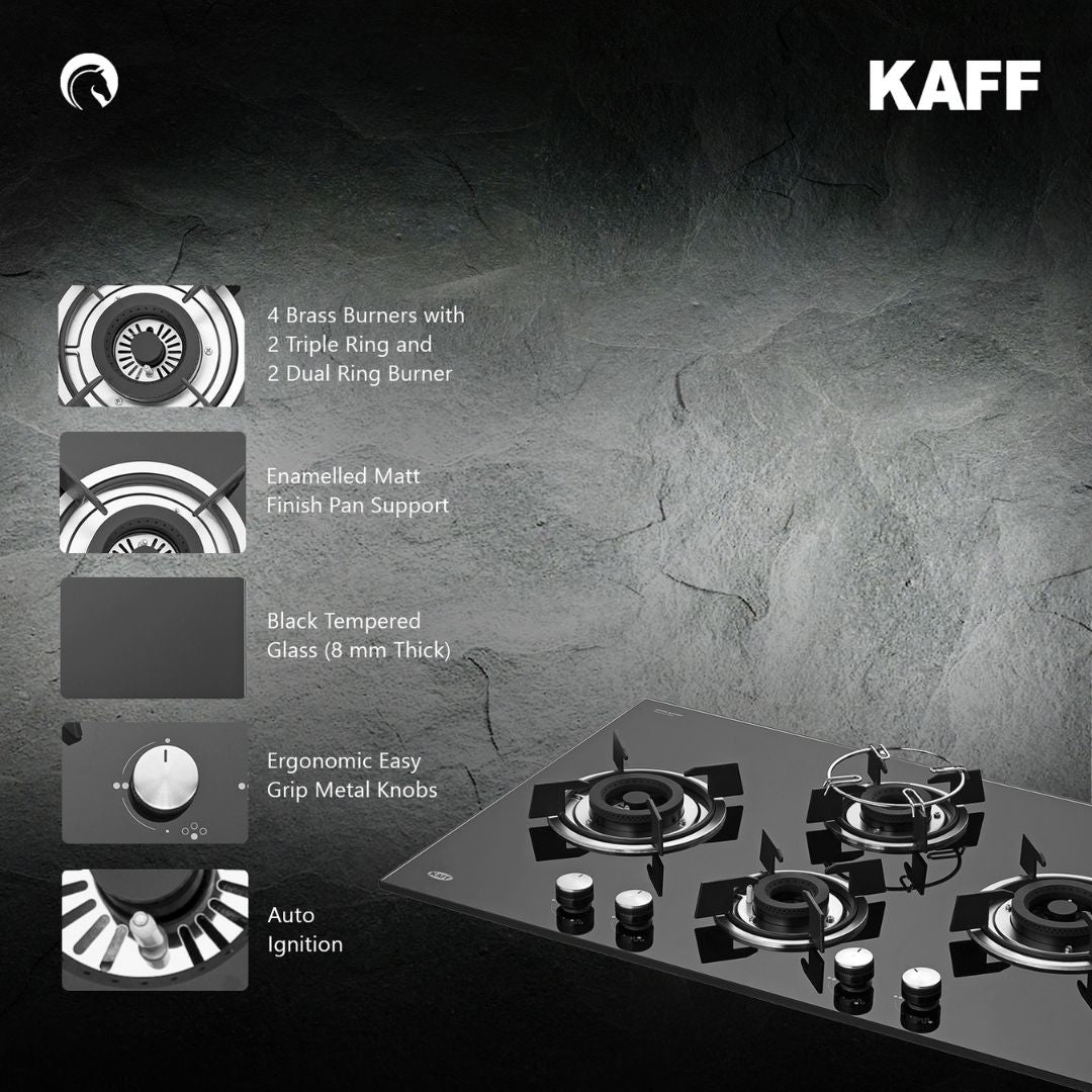 Kaff 78 cm 4 Burner Hob HBR HBR 784C