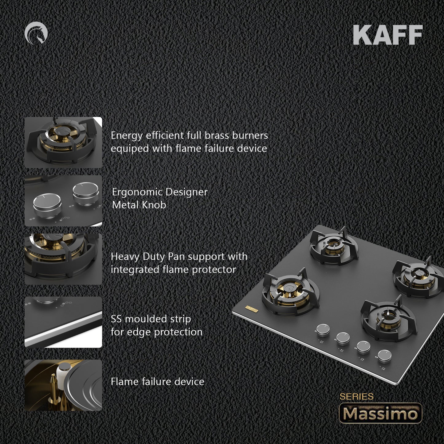 Kaff 60 cm 4 Burner Hob Massimo MSM 604X
