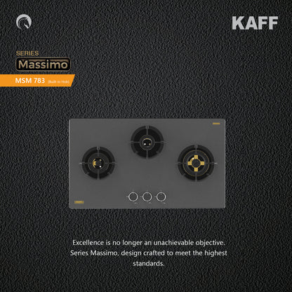 Kaff 78 cm 3 Burner Hob Massimo MSM 783X
