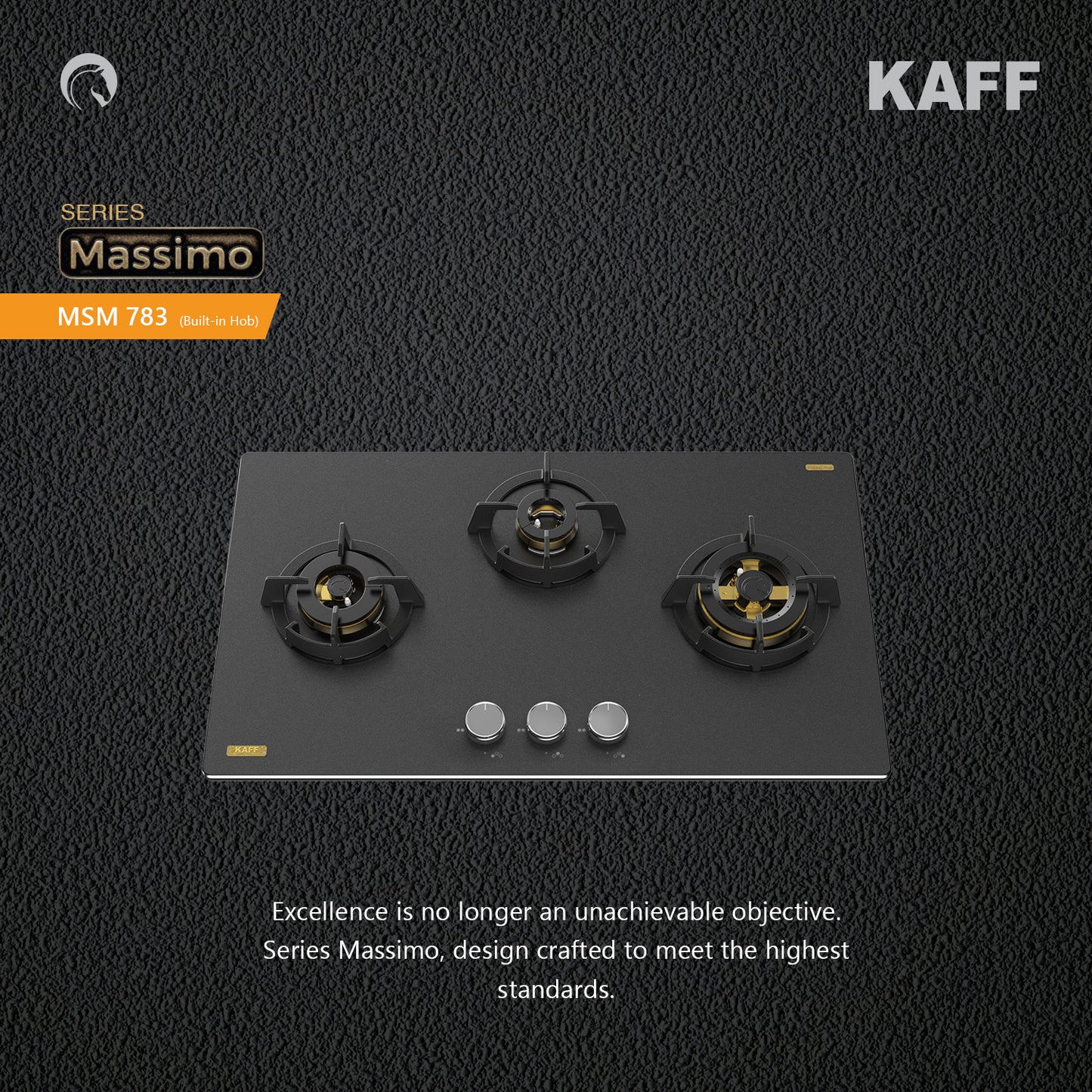 Kaff 78 cm 3 Burner Hob Massimo MSM 783X