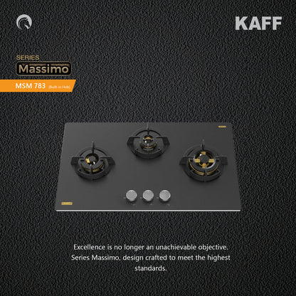 Kaff 78 cm 3 Burner Hob Massimo MSM 783X