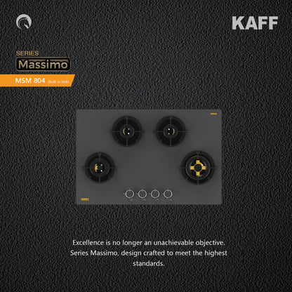 Kaff 80 cm 4 Burner Hob Massimo MSM 804X