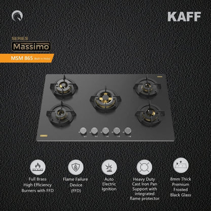 Kaff 86 cm 5 Burner Hob Massimo MSM 865X