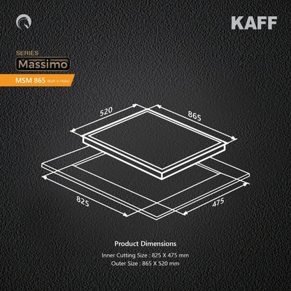 Kaff 86 cm 5 Burner Hob Massimo MSM 865X