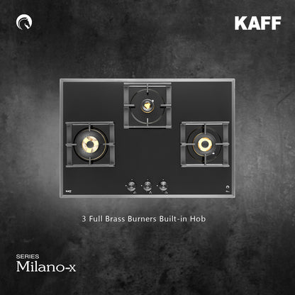 Kaff 76 cm 3 Burner Hob Milano x MFBX 763