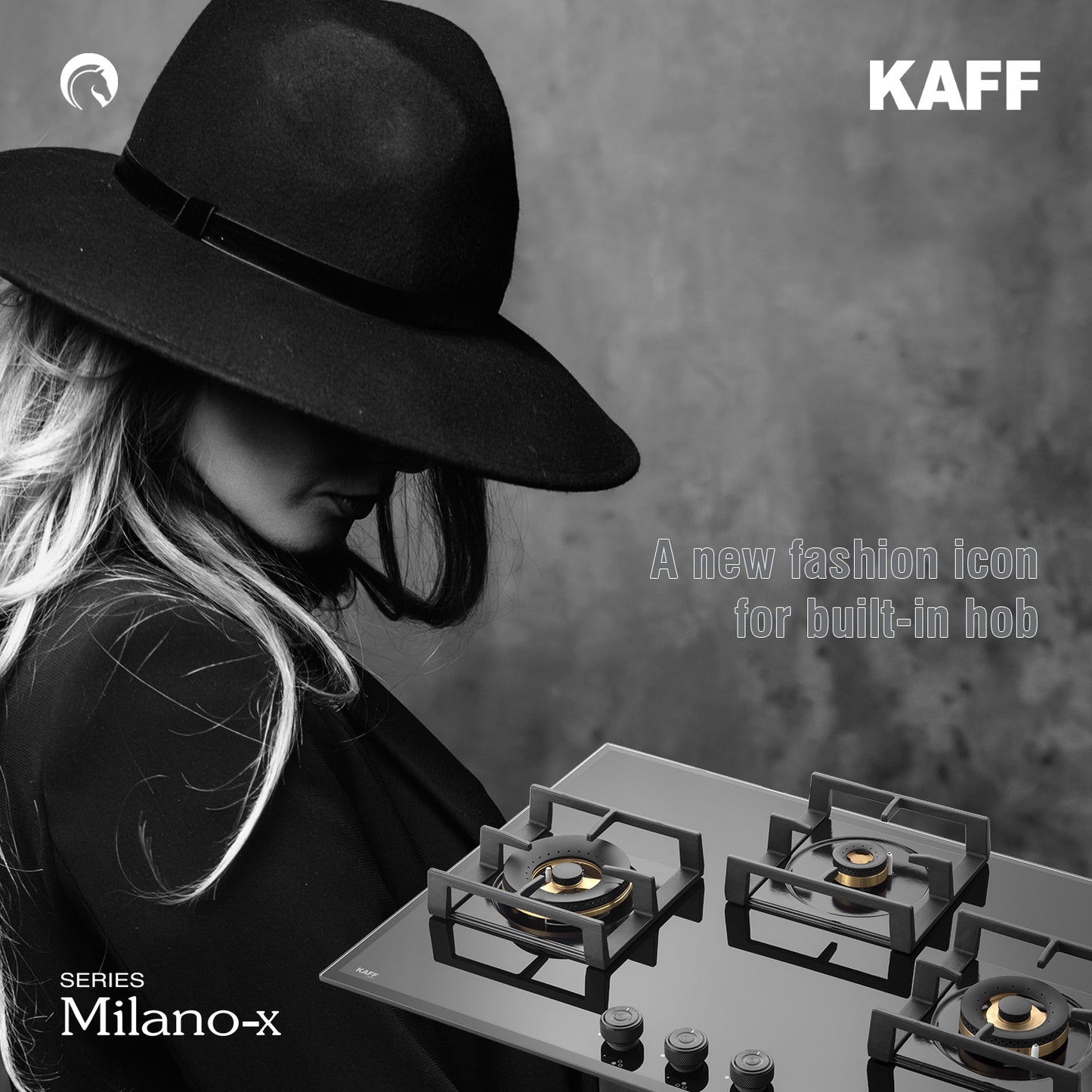 Kaff 76 cm 3 Burner Hob Milano x MFBX 763