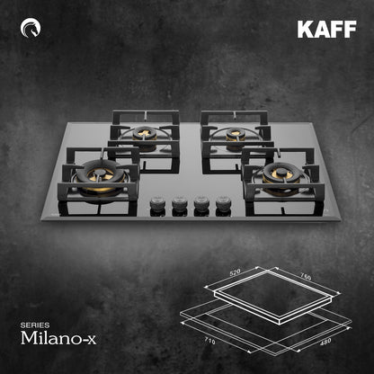 Kaff 76 cm 4 Burner Hob Milano x MFBX 764