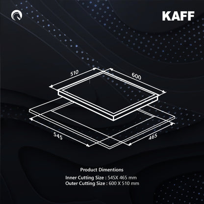 Kaff 60 cm 3 Burner Hob Novara NVH 603