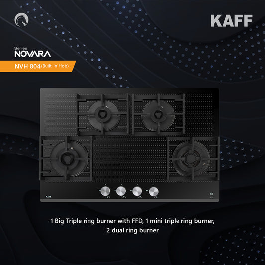 Kaff 80 cm 4 Burner Hob Novara NVH 804