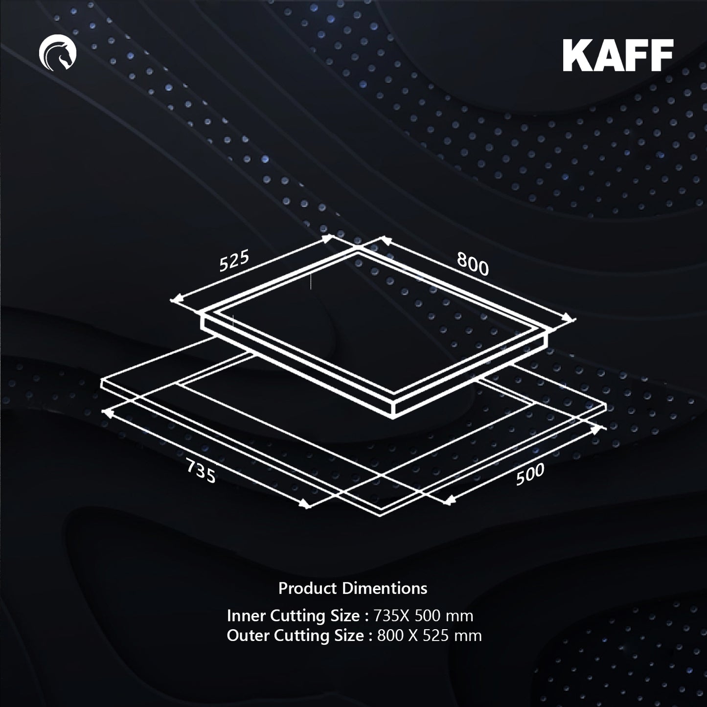 Kaff 80 cm 4 Burner Hob Novara NVH 804
