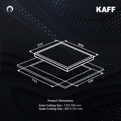 Kaff 80 cm 4 Burner Hob Novara NVH 804