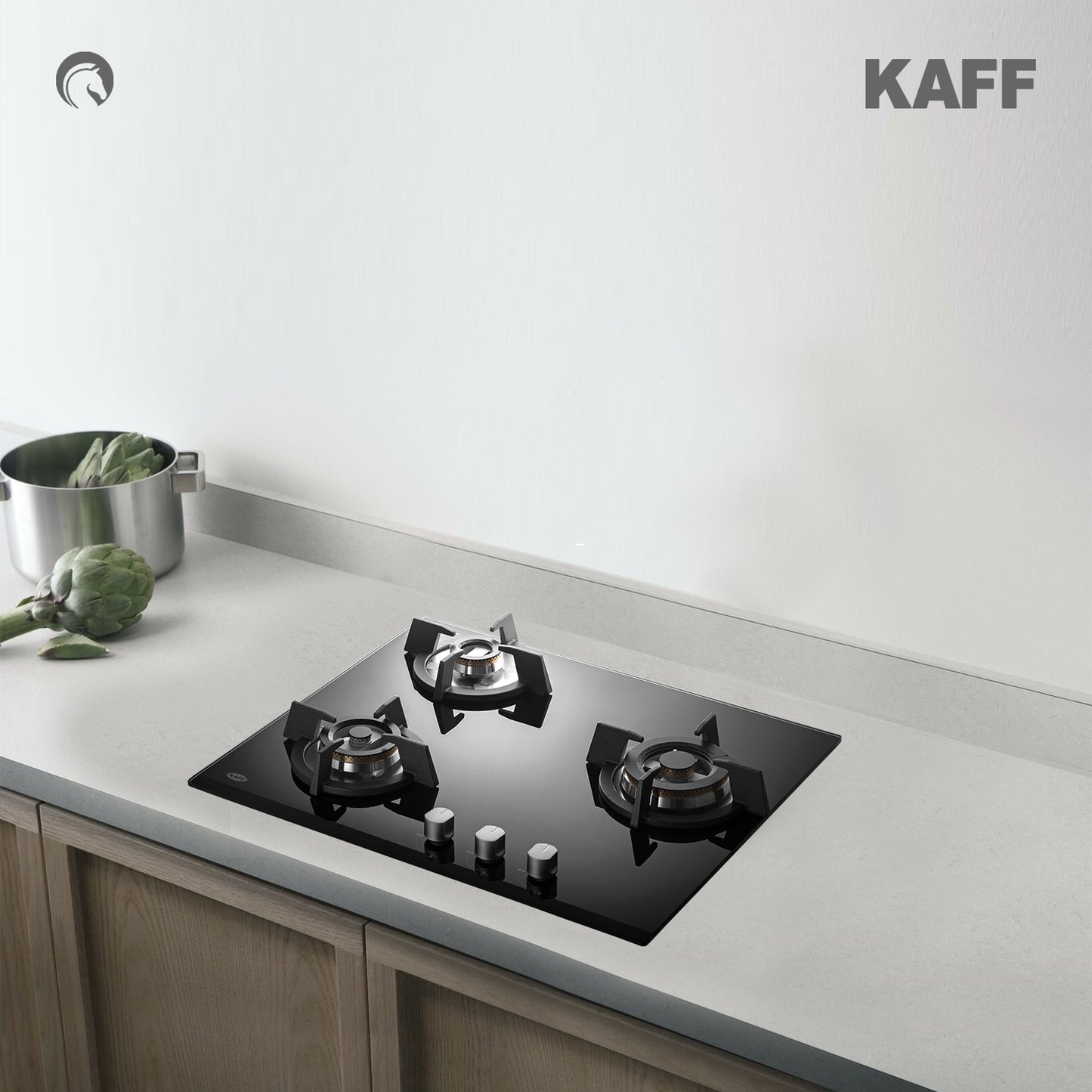 Kaff 60 cm 3 Burner Hob Premier Range KH 60 BR 31X