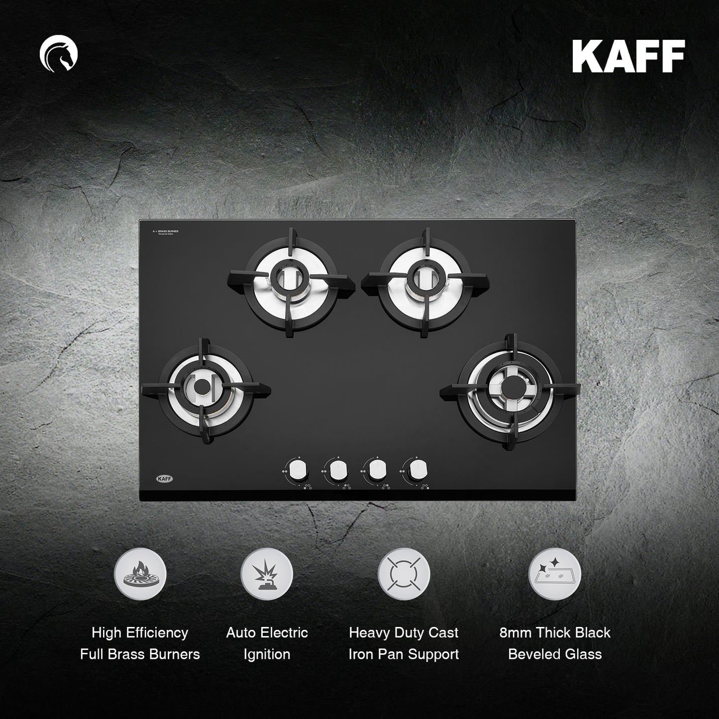 Kaff 78 cm 4 Burner Hob Premier Range KH 78 BR 47X