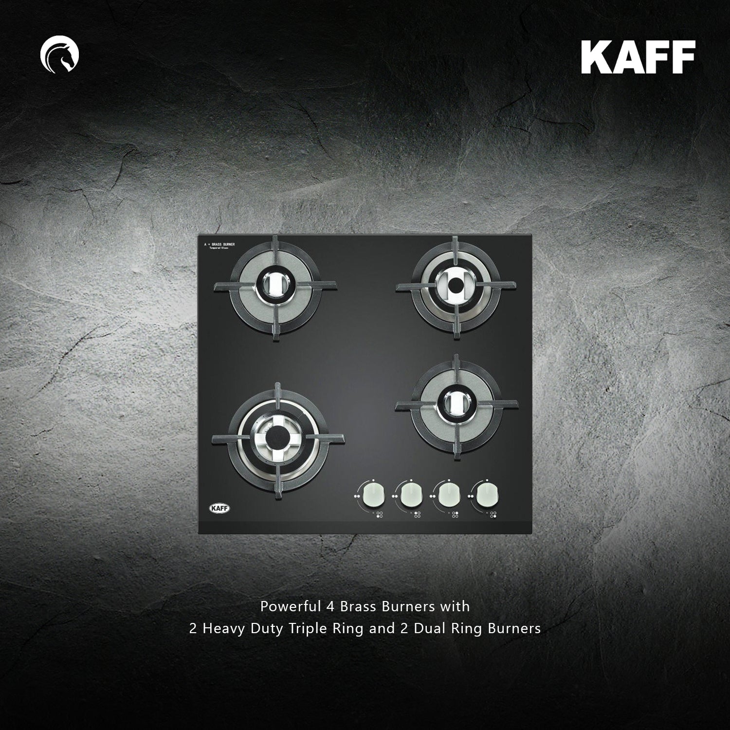 Kaff 60 cm 4 Burner Hob Premier Range KHB 60 BR 4X on Decure.in